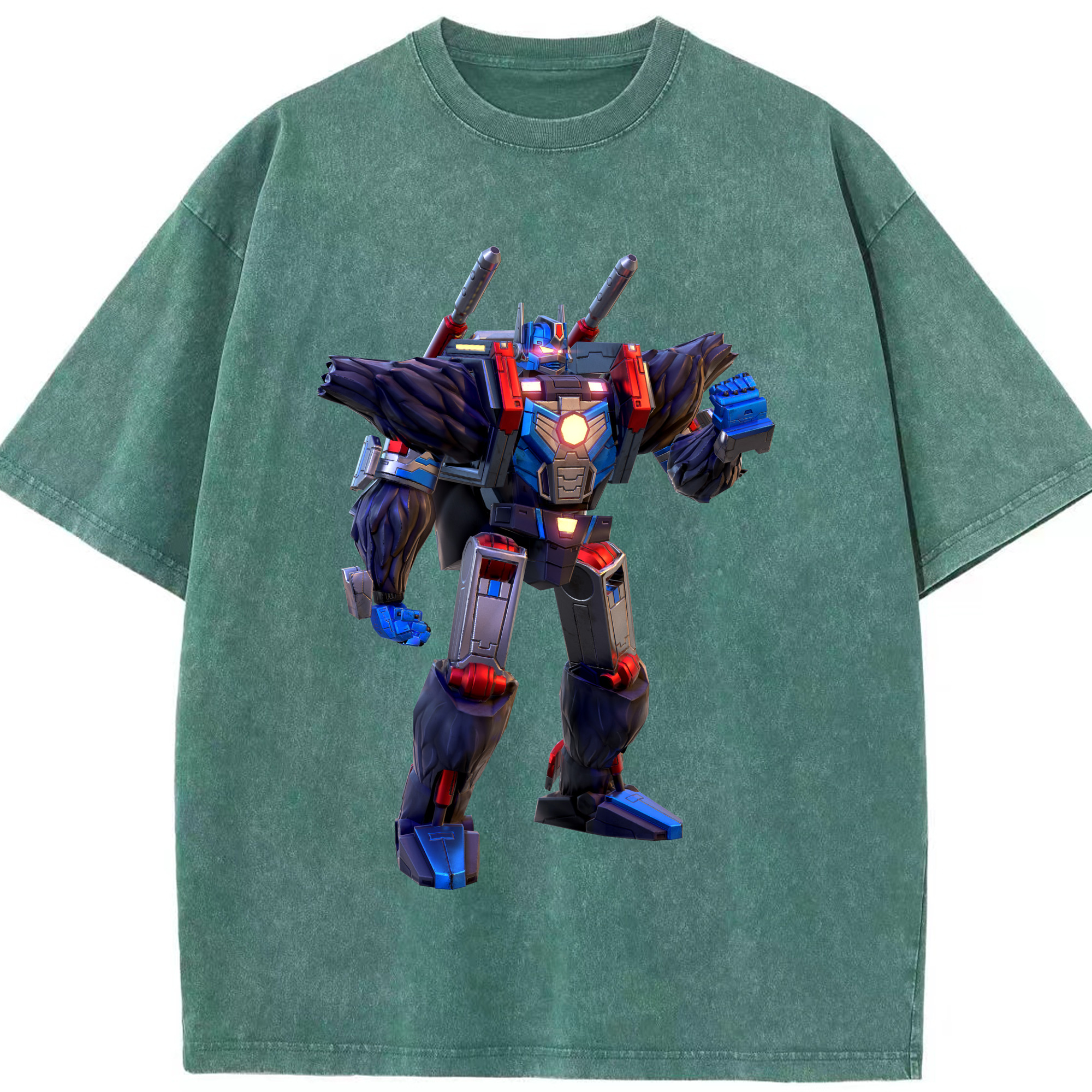 （画像用）  綿100% ヴィンテージ風 半袖Tシャツ（フロントプリント）